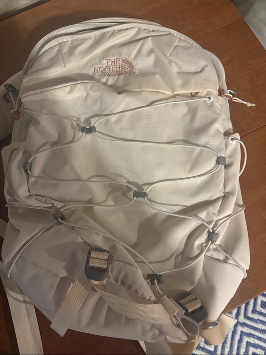 The North Face Handbags - The North Face Cream Daypack with Bungee Cord